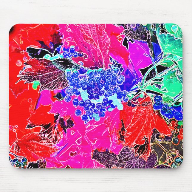 TAPIS DE SOURIS BERRIES ET FEUILLES (Devant)
