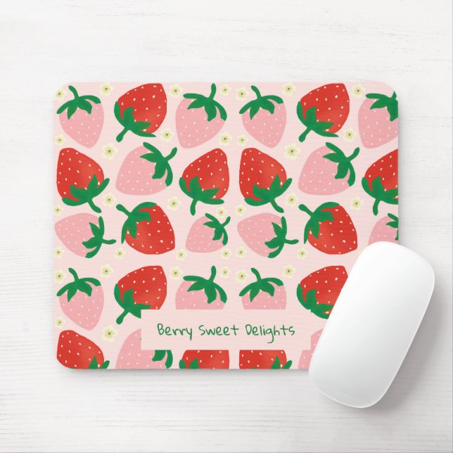 Tapis De Souris Berry Sweet Delights  Soft Pink (Avec souris)