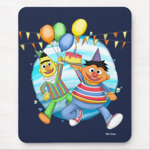 Tapis De Souris Bert et Ernie Balloons d'anniversaire