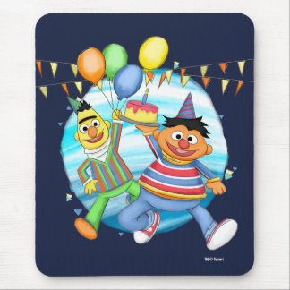 Tapis De Souris Bert et Ernie Balloons d'anniversaire