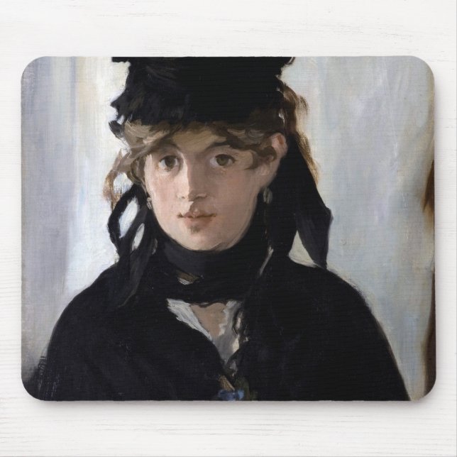 Tapis De Souris Berthe Morisot avec un bouquet de violettes, Manet (Devant)