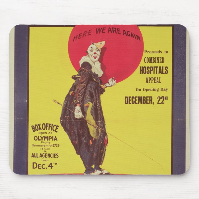 Tapis De Souris Bertram fraise l'affiche de cirque (Devant)
