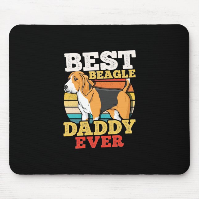 Tapis De Souris Best Beagle Dog Daddy Ever (Devant)