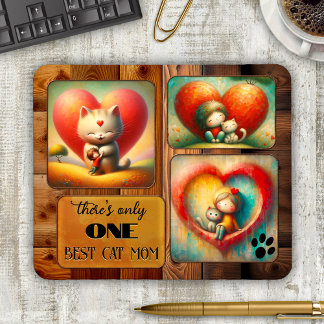 Tapis De Souris Best Cat Mom Art ou photo