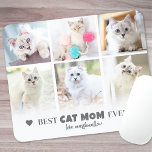 Tapis De Souris Best Cat Mom Pet Photo<br><div class="desc">Personnalisé "Best Cat Mom Ever" 6 Photo Collage Pad Souris. Célébrez son amour et sa dévotion à ses amis félins avec ce tapis de souris personnalisé, conçu pour ajouter une touche personnelle et pratique à son espace de travail. Best Cat Mom Ever est élégamment affiché en haut dans un texte...</div>
