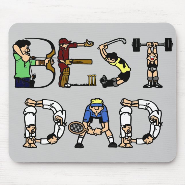 Tapis De Souris Best Dad Sports Fun (Devant)