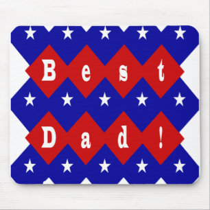 Tapis De Souris Best Dad Stars and Diamonds