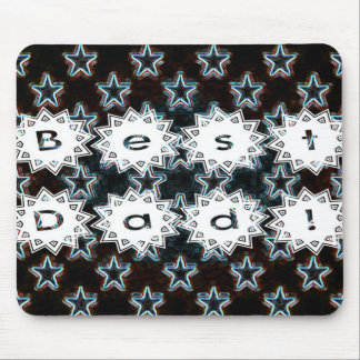 Tapis De Souris Best Dad with Neon Stars