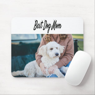 Tapis De Souris Best Dog Mom Photo Texte noir