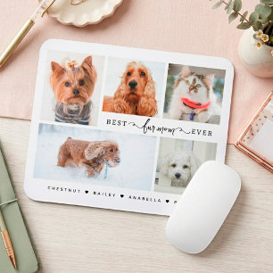 Tapis De Souris Best Fur Mom Ever Photo Collage Cadeau pour animau