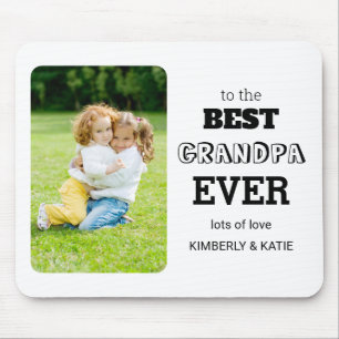 Tapis De Souris Best Grandpa Ever Name Photo