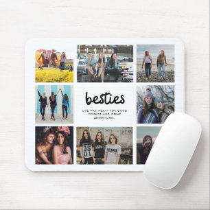 Tapis De Souris Besties Friend Citation Huit photos Collage