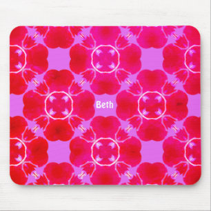 Tapis De Souris BETH ~ Motif fractal rétro ~ Personnalisé ~