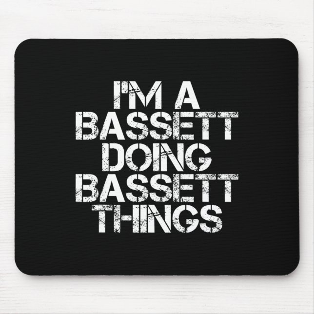 Tapis De Souris Bett Funny Nom de famille Arbre de famille Anniver (Devant)