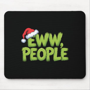 Tapis De Souris Beurk Personnes Chapeau de Père Noël Vert Drôle No