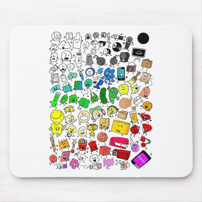 Tapis De Souris Bfdi Inanimer La folie Tous Les Caractères (Devant)