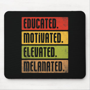 Tapis De Souris Bhm Melanated élevée instruite motivée Afro Bla