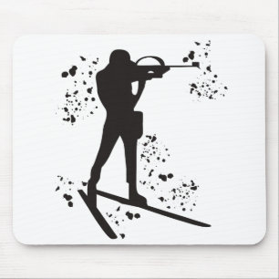 Tapis De Souris Biathlète Ski Nordique Biathlon _23 