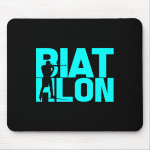 Tapis De Souris Biathlon Biathlète Ski Tir Pour Hommes Femmes K