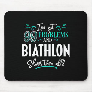 Tapis De Souris Biathlon Design Cadeau - Biathlon Les Résout Tous 