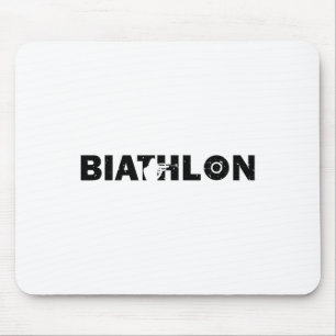 Tapis De Souris Biathlon Drôle Biathlète Tir Ski Cible Sp