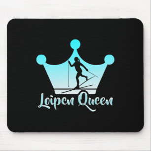 Tapis De Souris Biathlon Loipen Queen Cross Country Skier