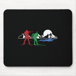 Tapis De Souris Biathlon Ski Hiver Sports Cross Country Ski Sn