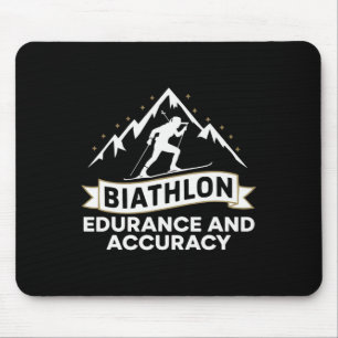 Tapis De Souris Biathlon Sport hivernal Ski Riffle tir Biath
