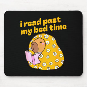 Tapis De Souris Bibliothécaire amusant amateur de livres capybara