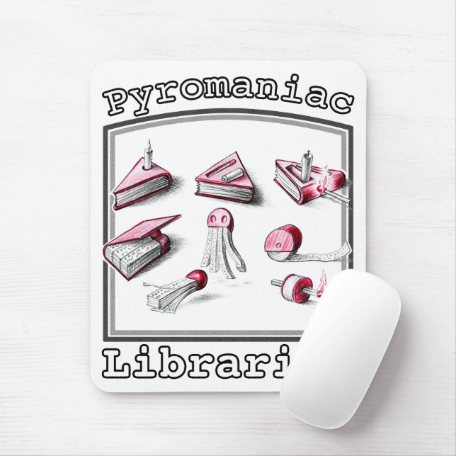 Tapis De Souris Bibliothécaire Pyromaniaque Ignier Ideas Livre (Avec souris)