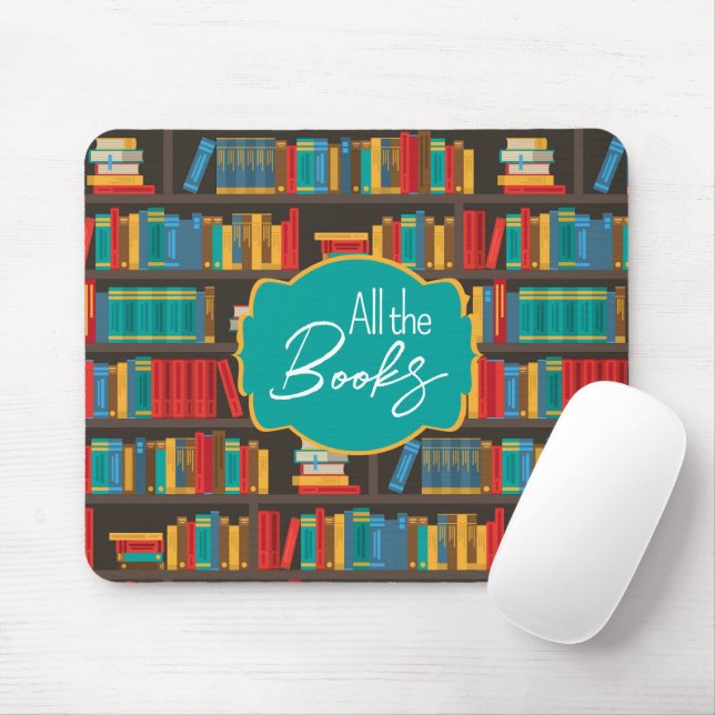 Tapis De Souris Bibliothèque Amour de la lecture (Avec souris)