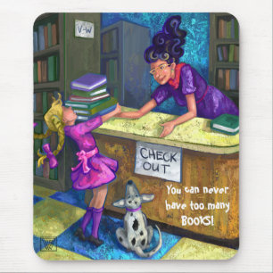 Tapis De Souris Bibliothèque Check Out Mousepad