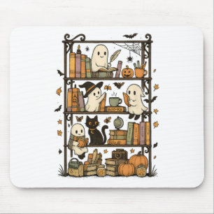 Tapis De Souris Bibliothèque d'Halloween1