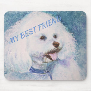 TAPIS DE SOURIS BICHON BLANC FRISE