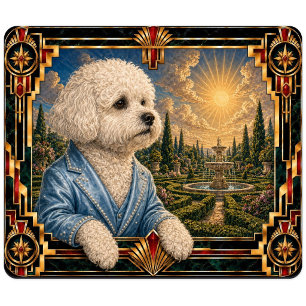 Tapis De Souris Bichon Frise, Chien Art Déco