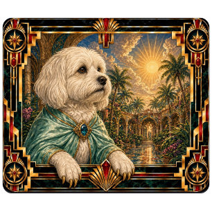 Tapis De Souris Bichon havanais, chien Art Déco