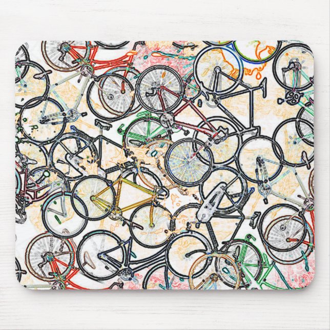 Tapis De Souris bicycle - biking + bike (Devant)