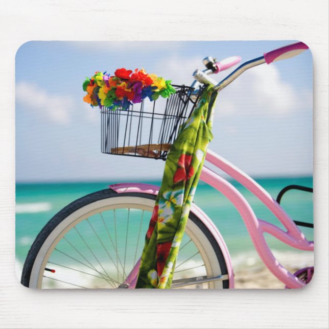 Tapis De Souris Bicyclette sur la plage | Miami, la Floride (Devant)