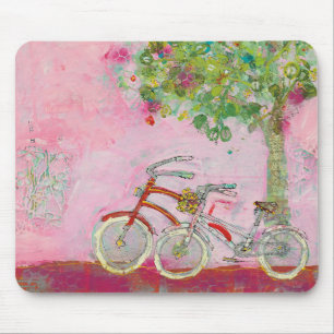 Tapis De Souris Bicyclettes roses