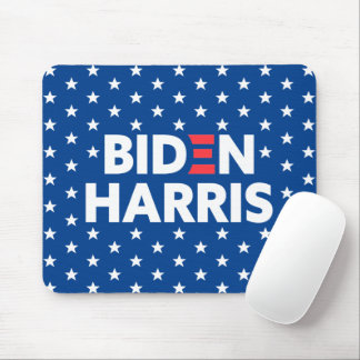 Tapis De Souris Biden Harris White Stars Motif Blue