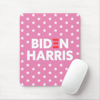 Tapis De Souris Biden Harris White Stars Motif rose