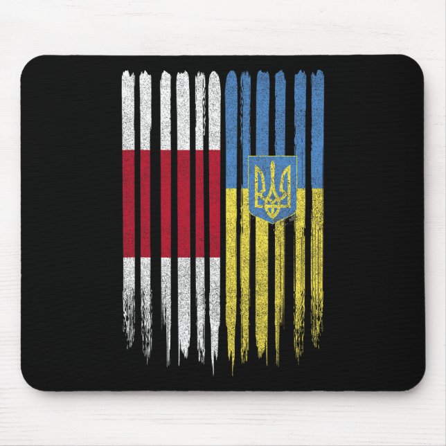Tapis De Souris Biélorussie Ukraine Biélorusse Ukrainien Drapeau  (Devant)