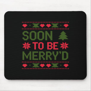 Tapis De Souris Bientôt pour être Joyeux Couples Engagés Noël