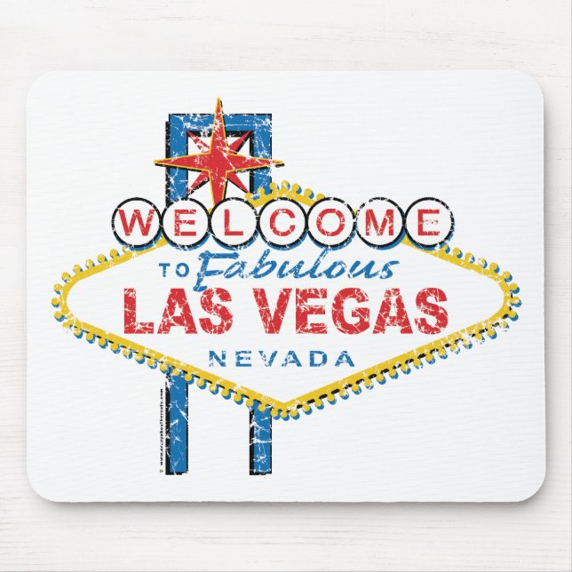 Tapis De Souris Bienvenue à Fabulous Las Vegas (Devant)
