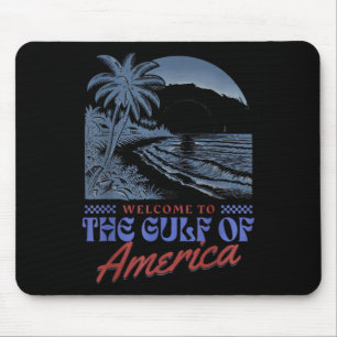 Tapis De Souris Bienvenue à la plage Vintage de Gulf Retro en Amér