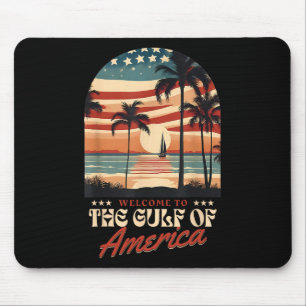 Tapis De Souris Bienvenue à la plage Vintage de l'Amérique du Golf