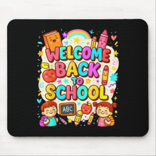 Tapis De Souris Bienvenue À L'École Fun Design Pour Tous Les Âges