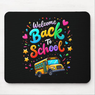 Tapis De Souris Bienvenue à l'école Professeur Conducteur de bus p