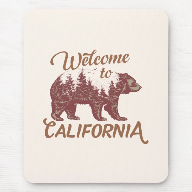 Tapis De Souris Bienvenue à l'ours de Californie (Devant)