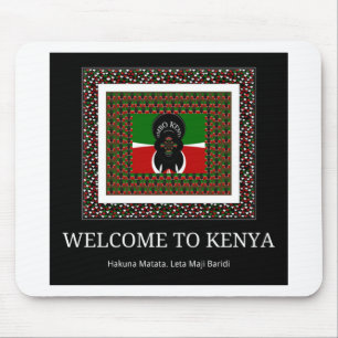 Tapis De Souris Bienvenue au Kenya Hakuna Matata